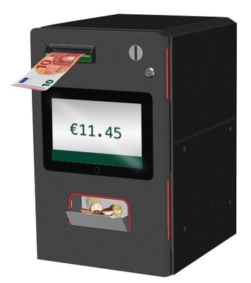 Counter Top Cash Handling Machine POS Payment Machine With Cash Recycler And Coin Recycler