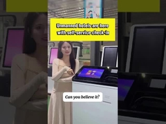 Borne libre-service d'enregistrement à l'hôtel sans personnel