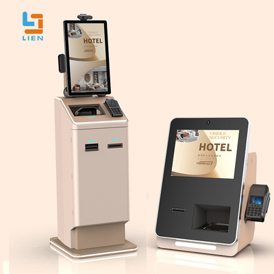 Kiosque de libre-service avec caméra de vidéosurveillance Recycleur de cartes ADA Scanner de passeport