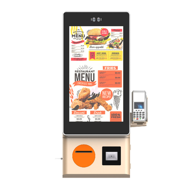 Kiosque de commande personnalisable avec scanner de code-barres et imprimante thermique