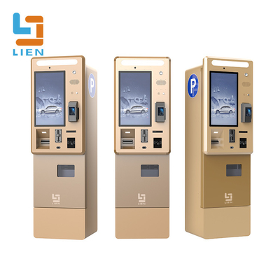 Nouveau design 21,5 pouces laminé à froid en tôle d'acier écran tactile moniteur de code-barres lecteur de carte lecteur de stationnement personnalisé kiosques de paiement