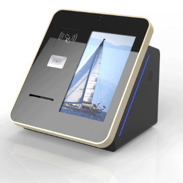15 Inch Desktop Hotel Kiosk with Touchscreen and Card Reader, 12-Month Warranty