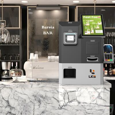 Distributeur de cartes Kiosque en libre-service facultatif avec scanner de code-barres Prise en charge 1D et lecteur de carte d'identité